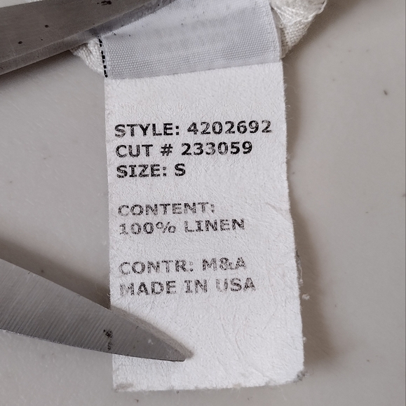 Cut Loose Linen Elastic Waist High Rise Lagenlook Minimalist Wide Leg Pants Sz S - Picture 12 of 14